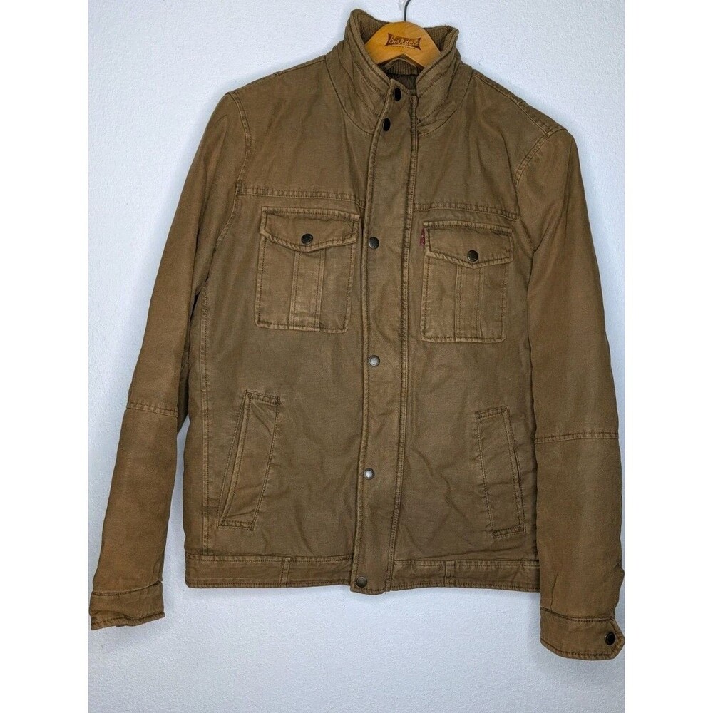 Levi’s Men’s Snap Chest Pocket Cotton Twill Jacket Size Medium Brown